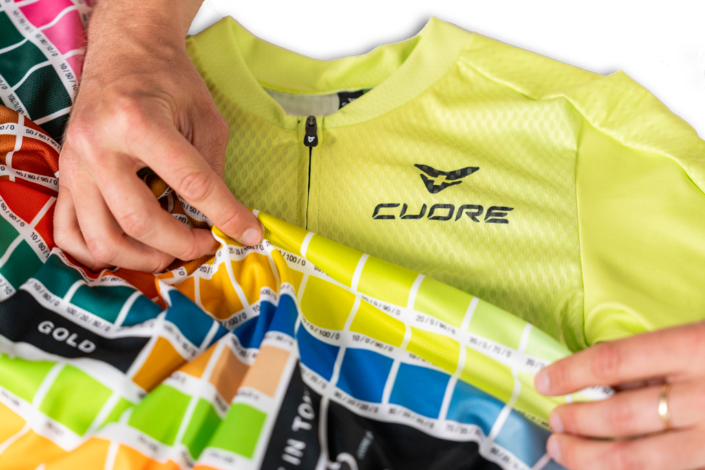 Color Towel zur Bestimmung von Farben für individuelle Radbekleidung